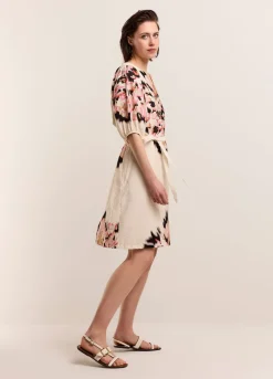 Outlet Summum Short Dress With Print Creme