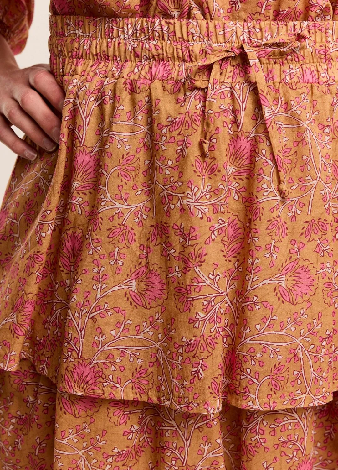Online Summum Short Skirt With Frills Brown
