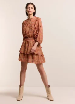 Online Summum Short Skirt With Frills Brown