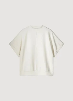 New Summum Short Sleeve Scuba Top Creme