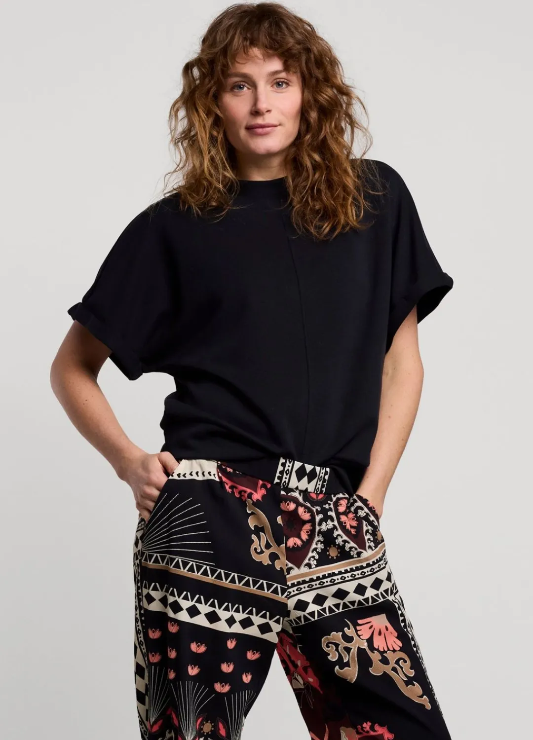 Discount Summum Short Sleeve Scuba Top Black
