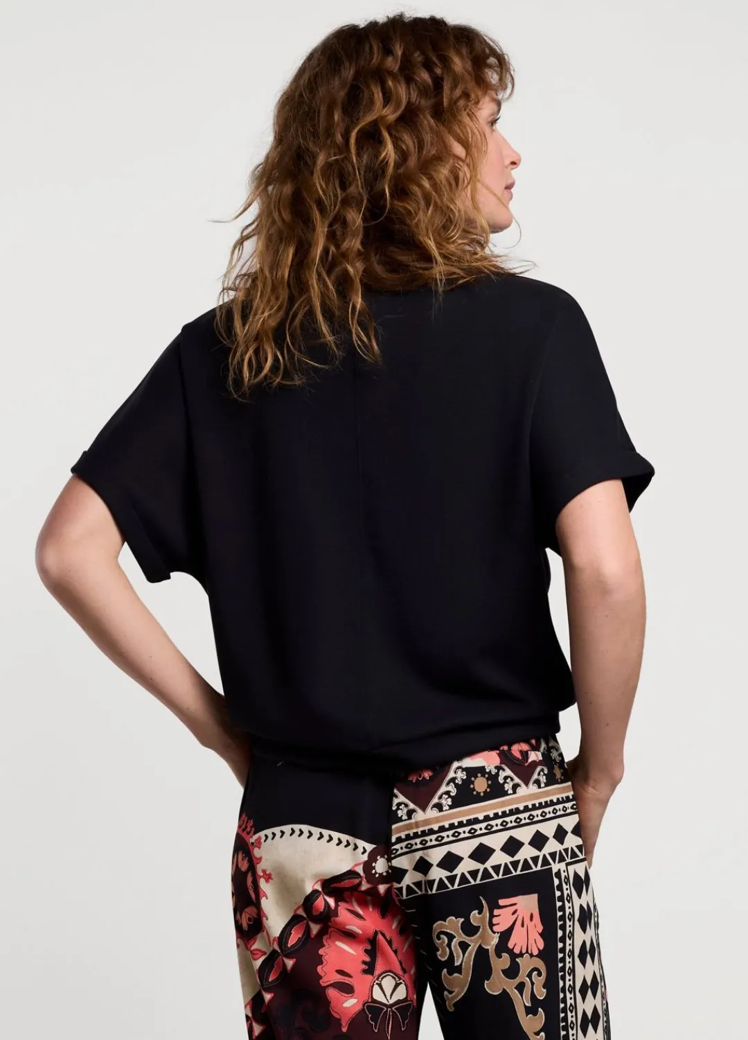 Discount Summum Short Sleeve Scuba Top Black
