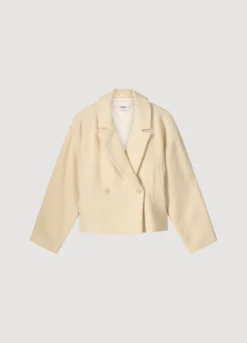 Outlet Summum Short Tweed Jacket Creme
