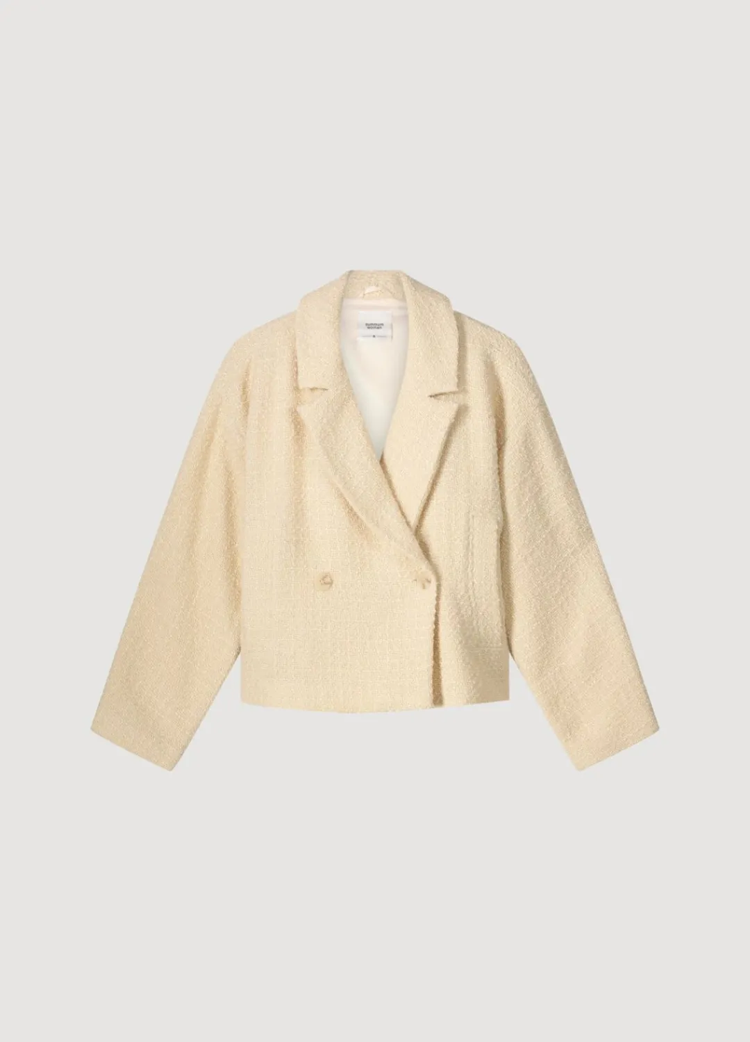 Outlet Summum Short Tweed Jacket Creme