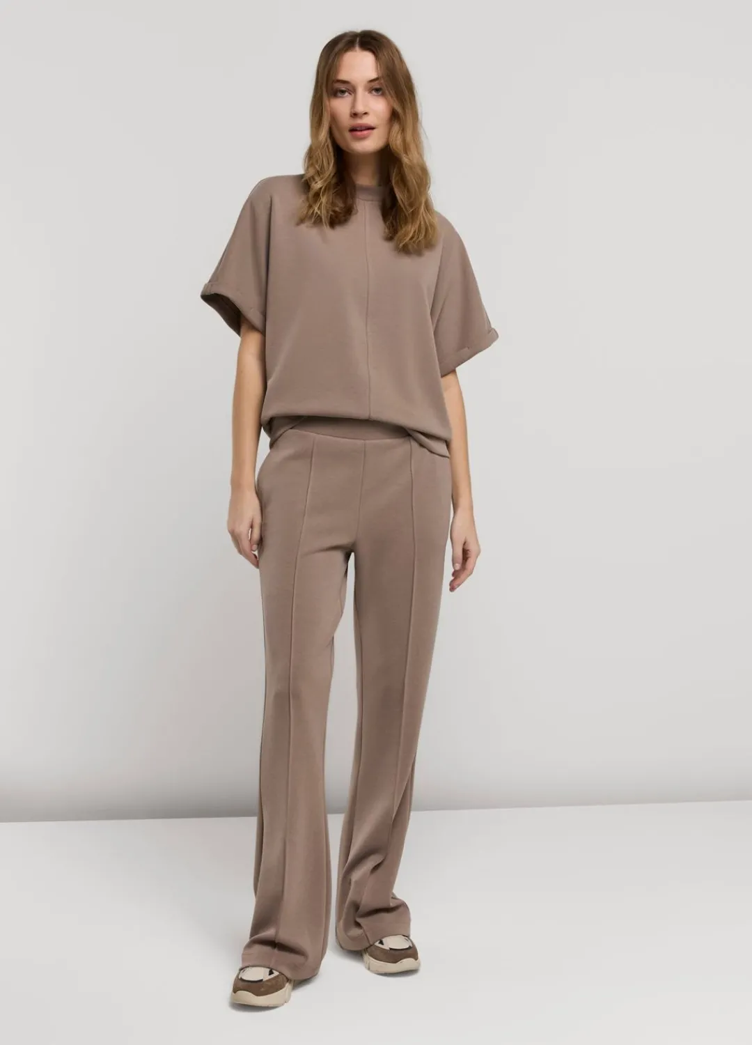 Online Summum Short-Sleeve Scuba Top Grey