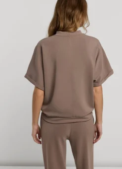 Online Summum Short-Sleeve Scuba Top Grey
