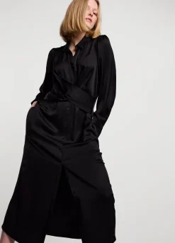 Online Summum Silky Touch Button-Down Dress Black