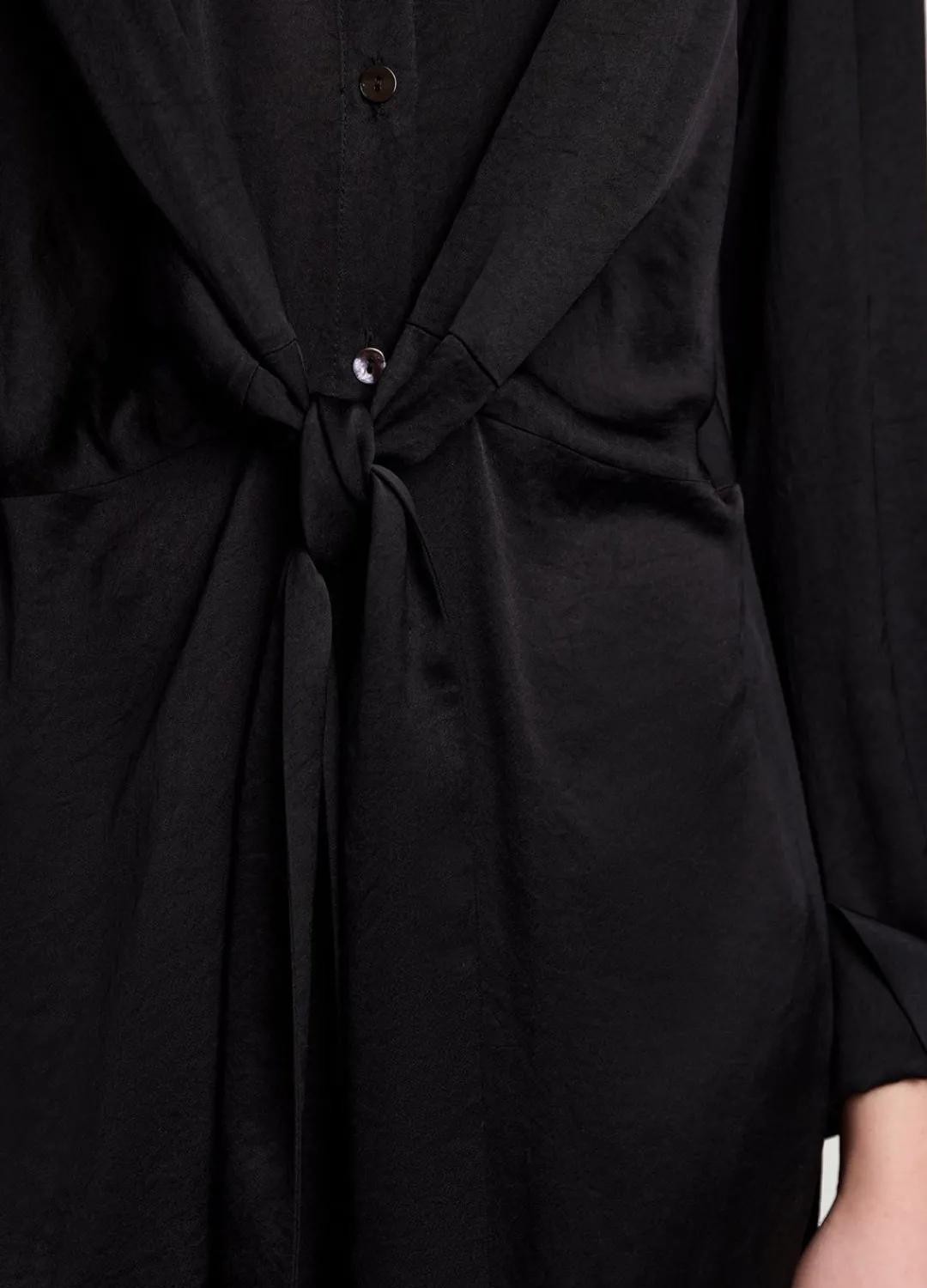 Online Summum Silky Touch Button-Down Dress Black