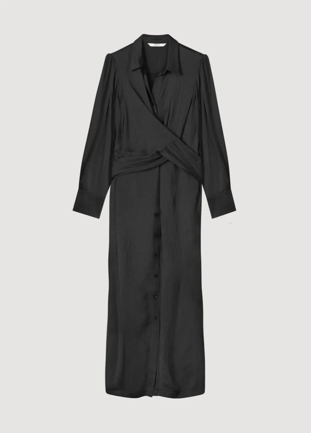 Online Summum Silky Touch Button-Down Dress Black