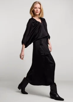 Best Summum Silky Touch Cargo Skirt Black