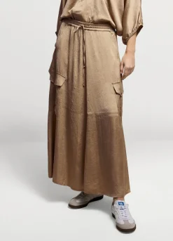Fashion Summum Silky Touch Cargo Skirt Grey