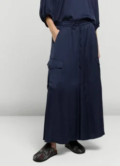 Sale Summum Silky Touch Cargo Skirt Blue