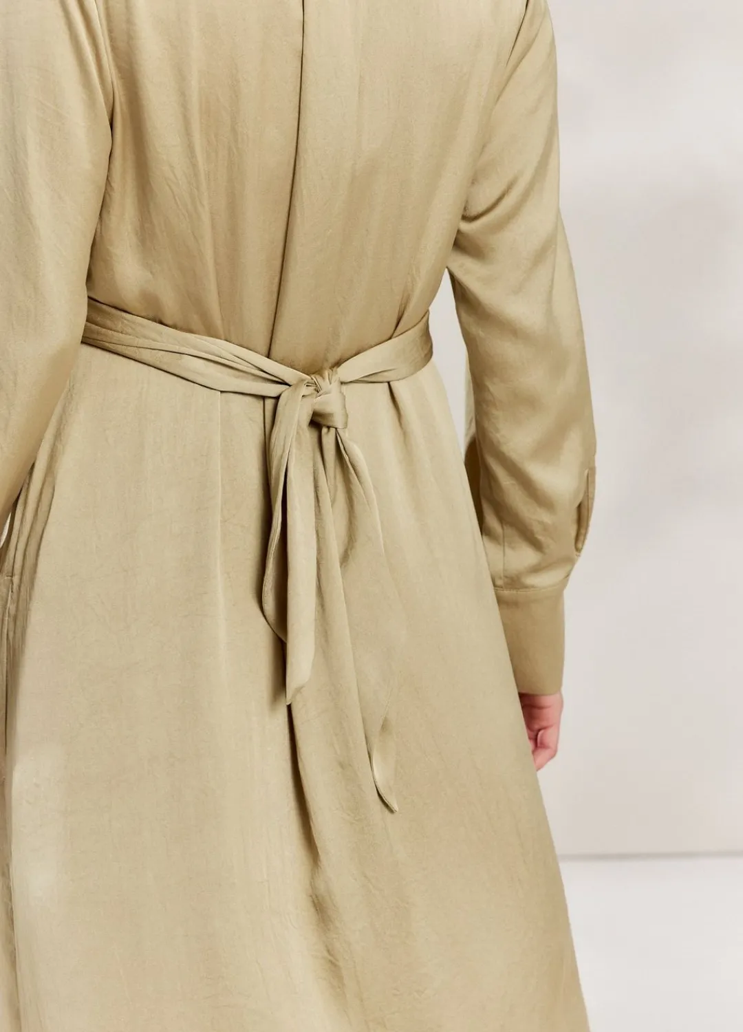 Clearance Summum Silky-Touch Button-Down Dress Green