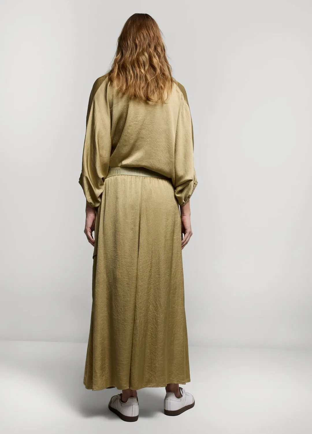 Sale Summum Silky-Touch Cargo Skirt Green