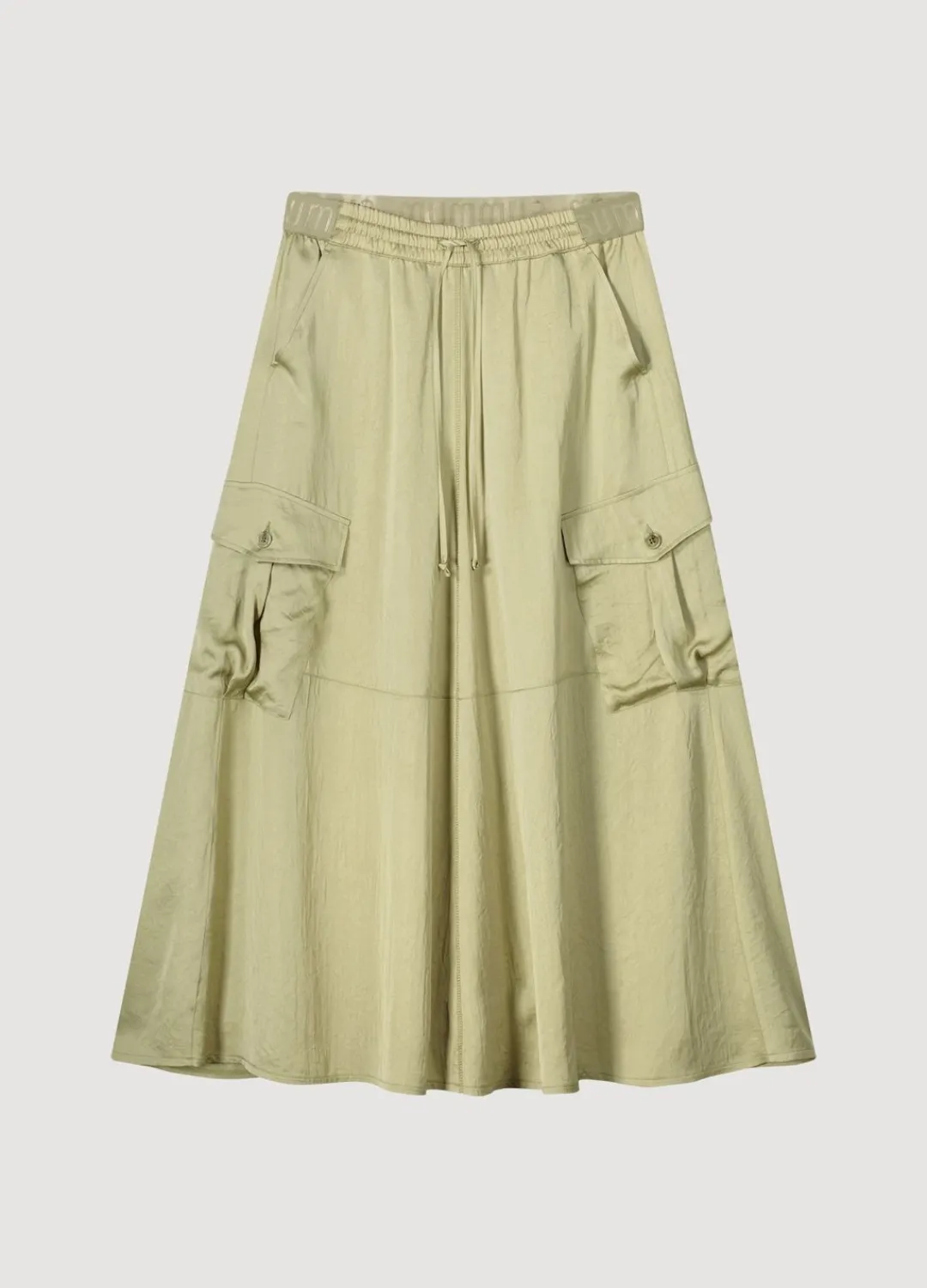 Sale Summum Silky-Touch Cargo Skirt Green