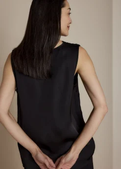 Sale Summum Singlet Silky Satin Black