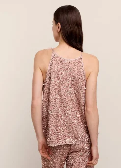 Hot Summum Singlet With Sequins Pink