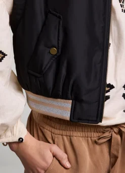 Discount Summum Sleeveless Bomber Jacket Black