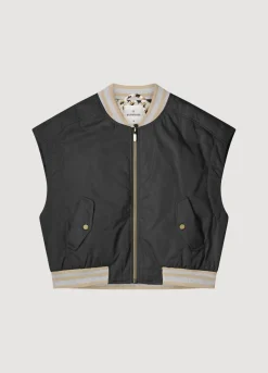 Discount Summum Sleeveless Bomber Jacket Black