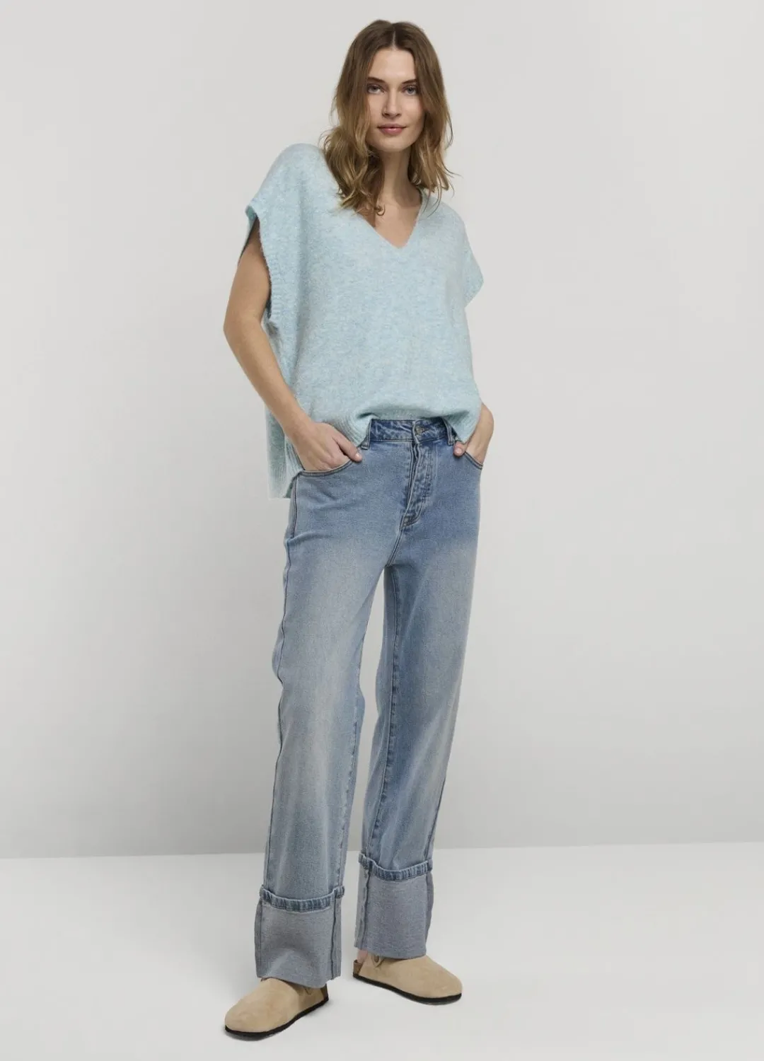 Discount Summum Sleeveless Oversized Jumper Blue