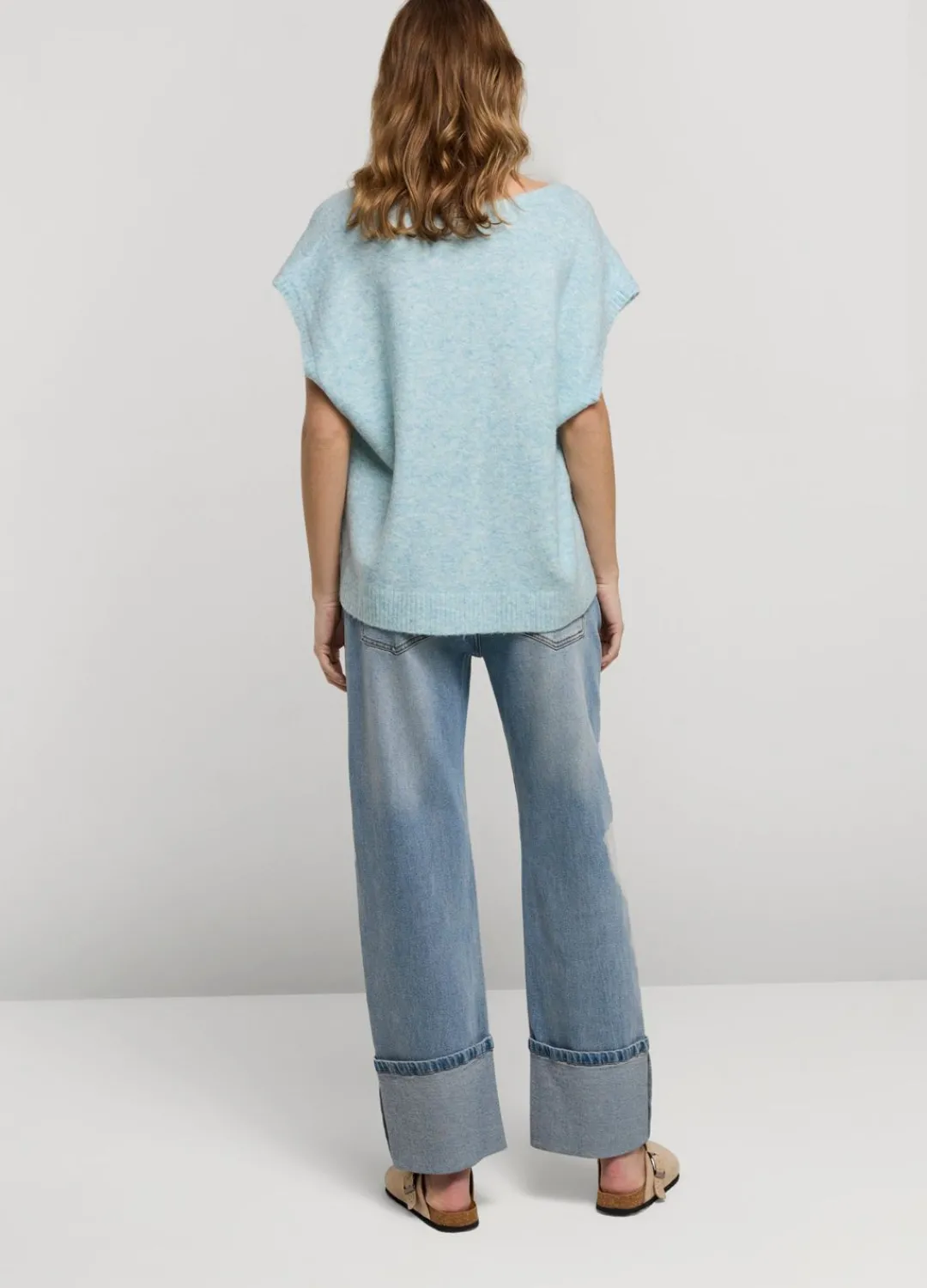 Discount Summum Sleeveless Oversized Jumper Blue