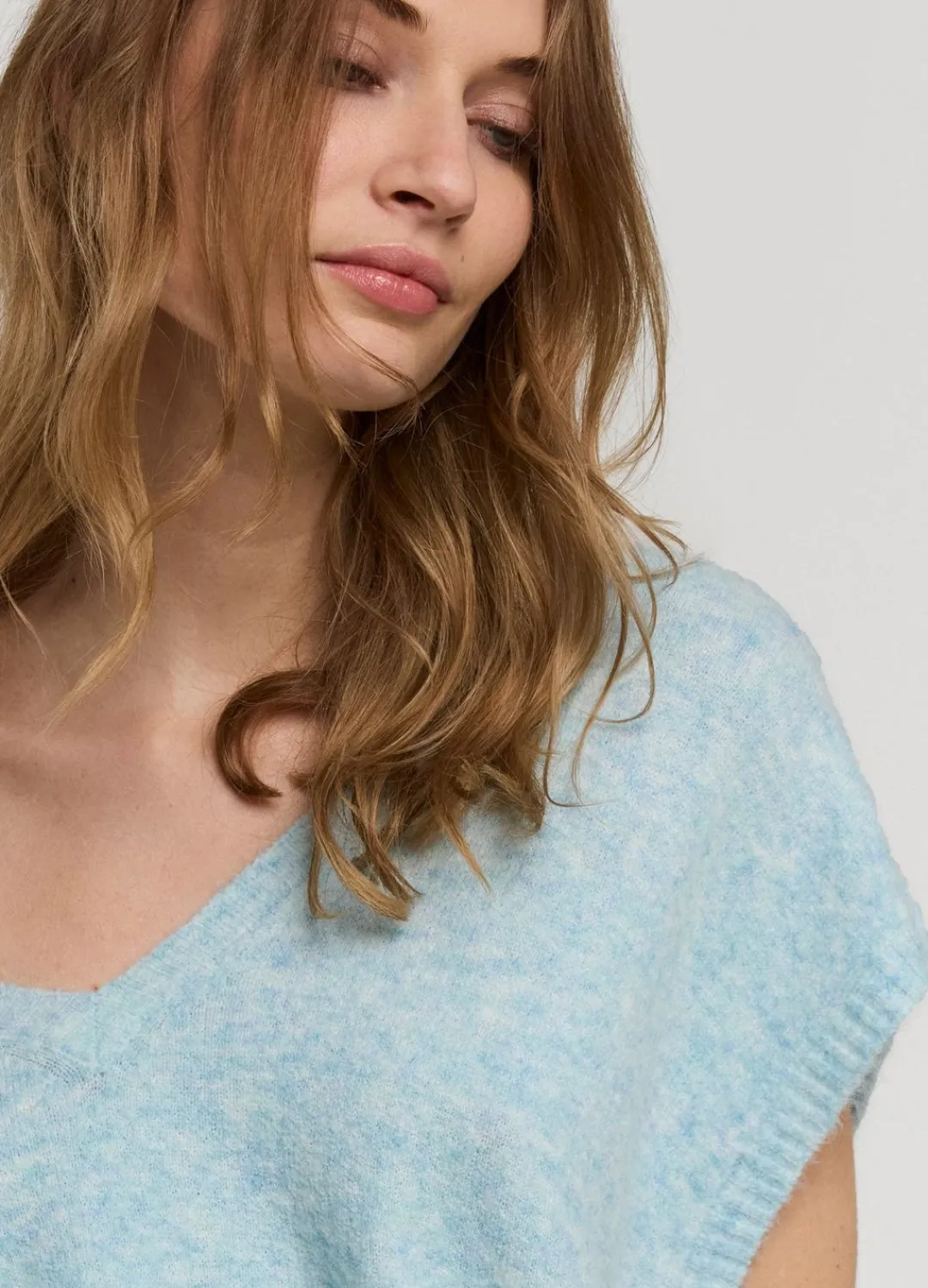 Discount Summum Sleeveless Oversized Jumper Blue