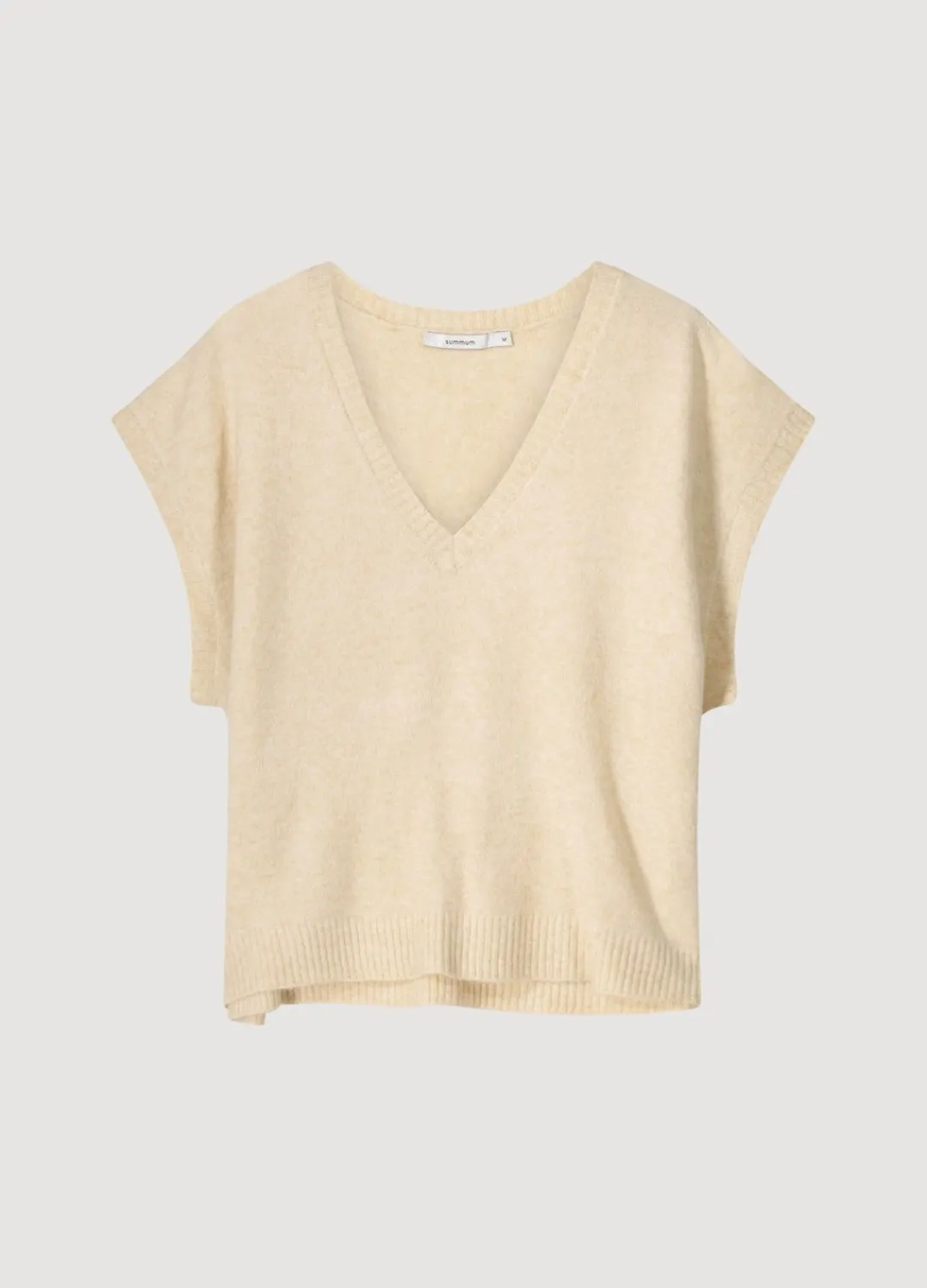 Sale Summum Sleeveless Oversized Jumper Creme