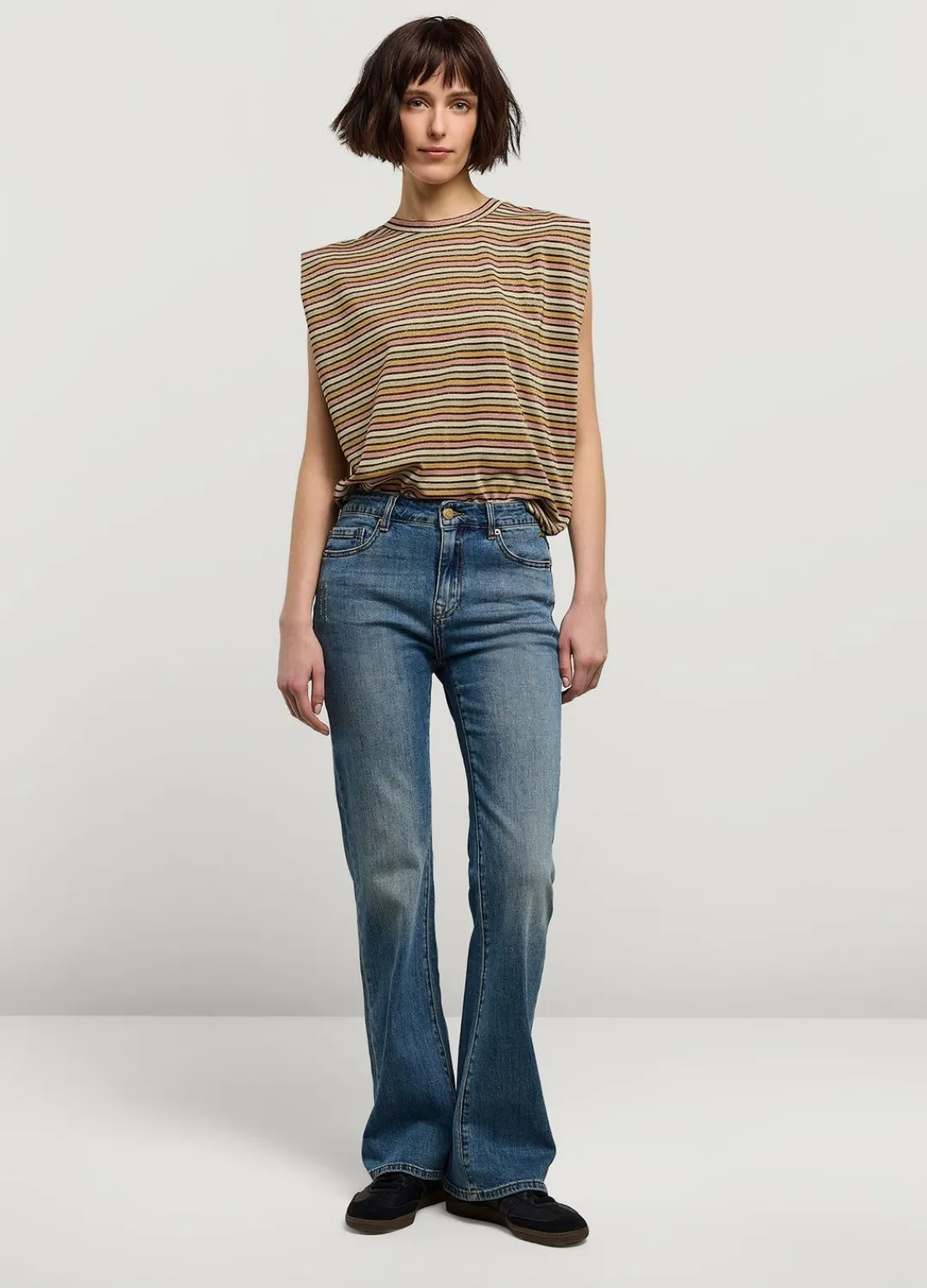 Online Summum Sleeveless Striped Top Multicolor