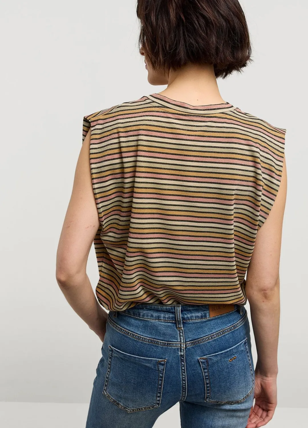 Online Summum Sleeveless Striped Top Multicolor