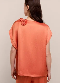 Best Summum Sleeveless Top With Accent Orange