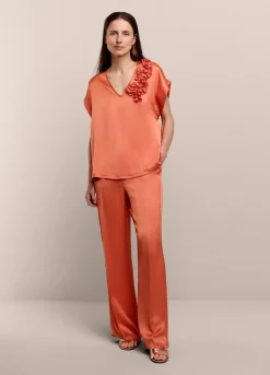 Best Summum Sleeveless Top With Accent Orange