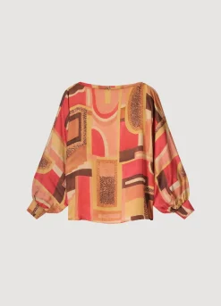Clearance Summum Slim-Fit Boatneck Top Multicolor