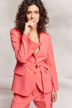 Hot Summum Soft Foam Boyfriend Blazer Pink