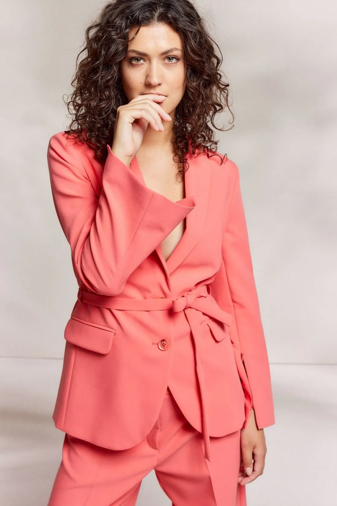 Hot Summum Soft Foam Boyfriend Blazer Pink