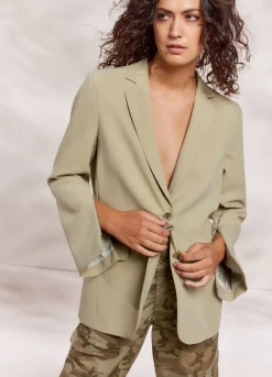 Hot Summum Soft-Foam Boyfriend Blazer Green