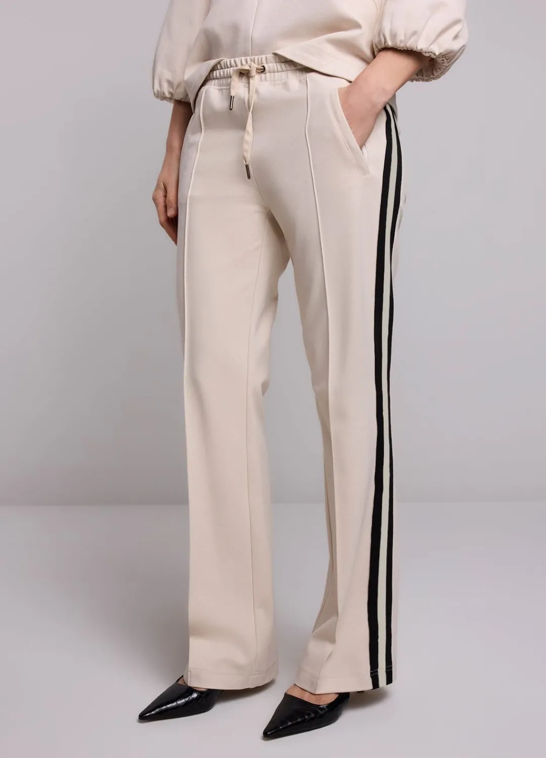 New Summum Sporty Trousers With Drawstring Creme