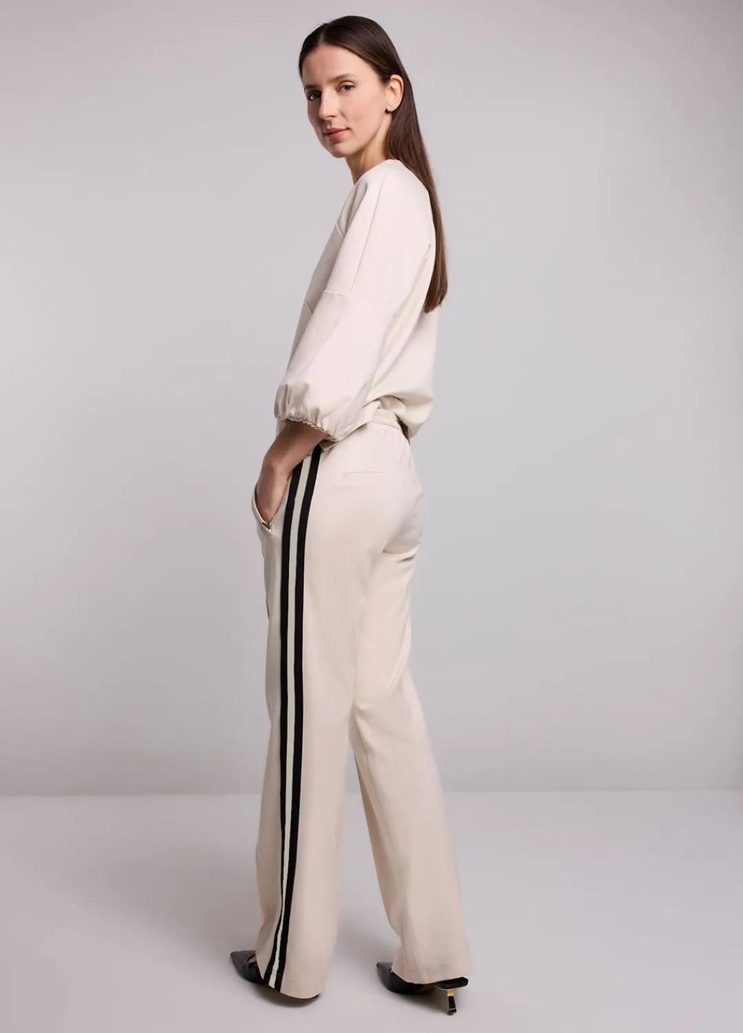 New Summum Sporty Trousers With Drawstring Creme