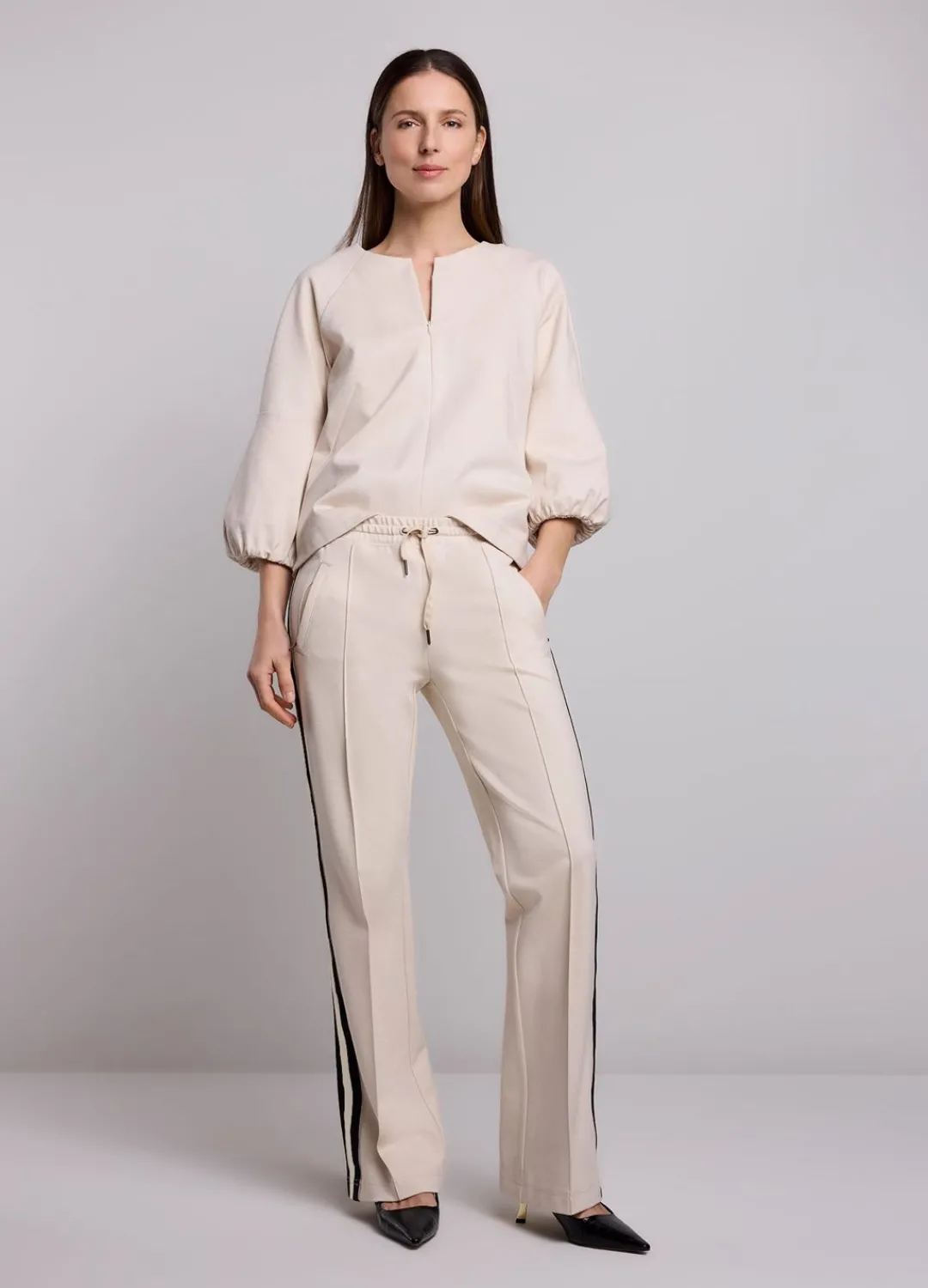 New Summum Sporty Trousers With Drawstring Creme