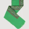 Sale Summum Square Paisley Print Scarf Green