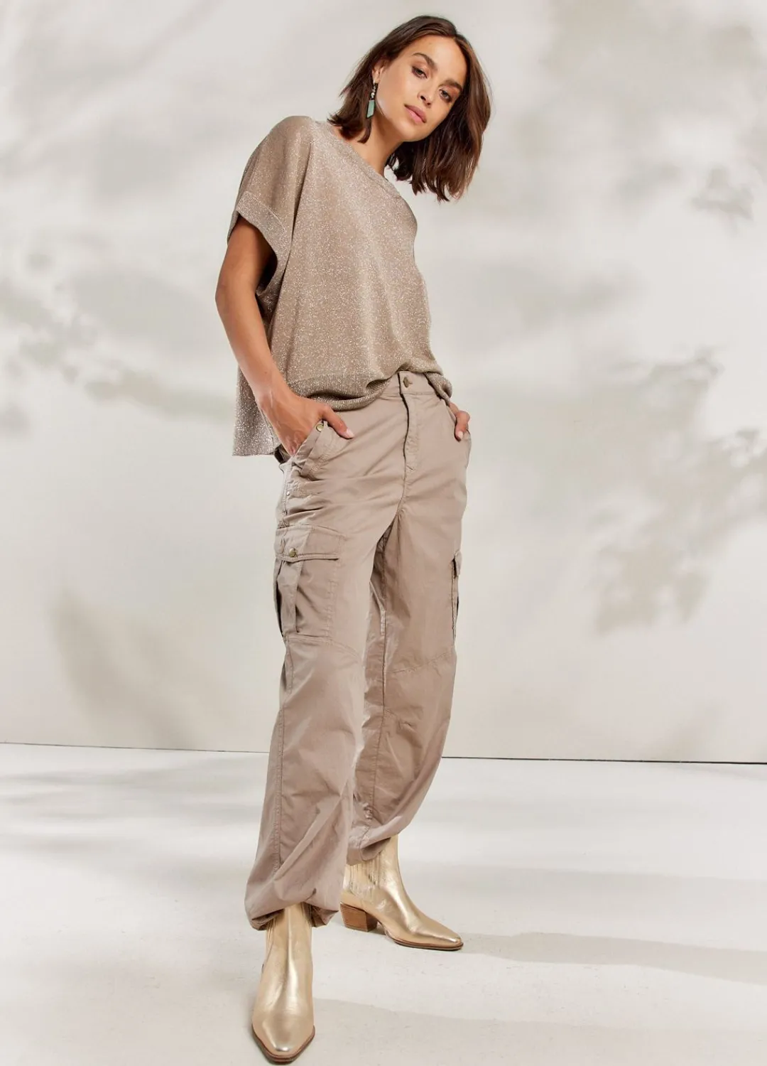 New Summum Straight-Leg Cargo Trousers Grey
