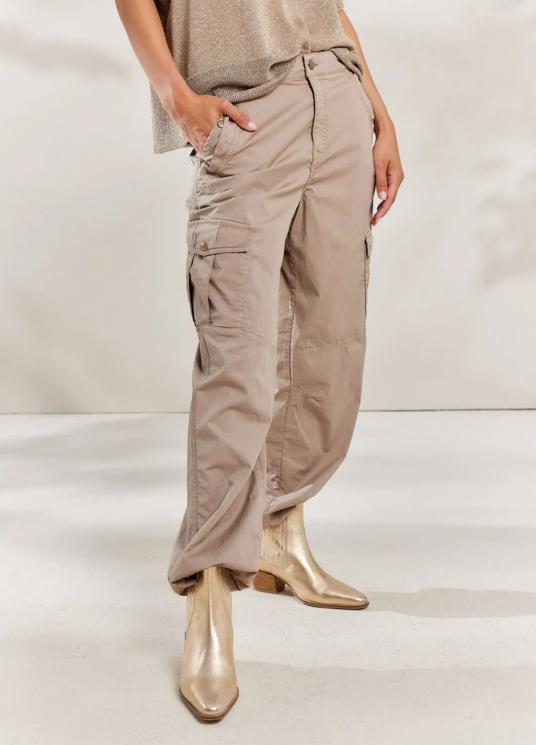 New Summum Straight-Leg Cargo Trousers Grey
