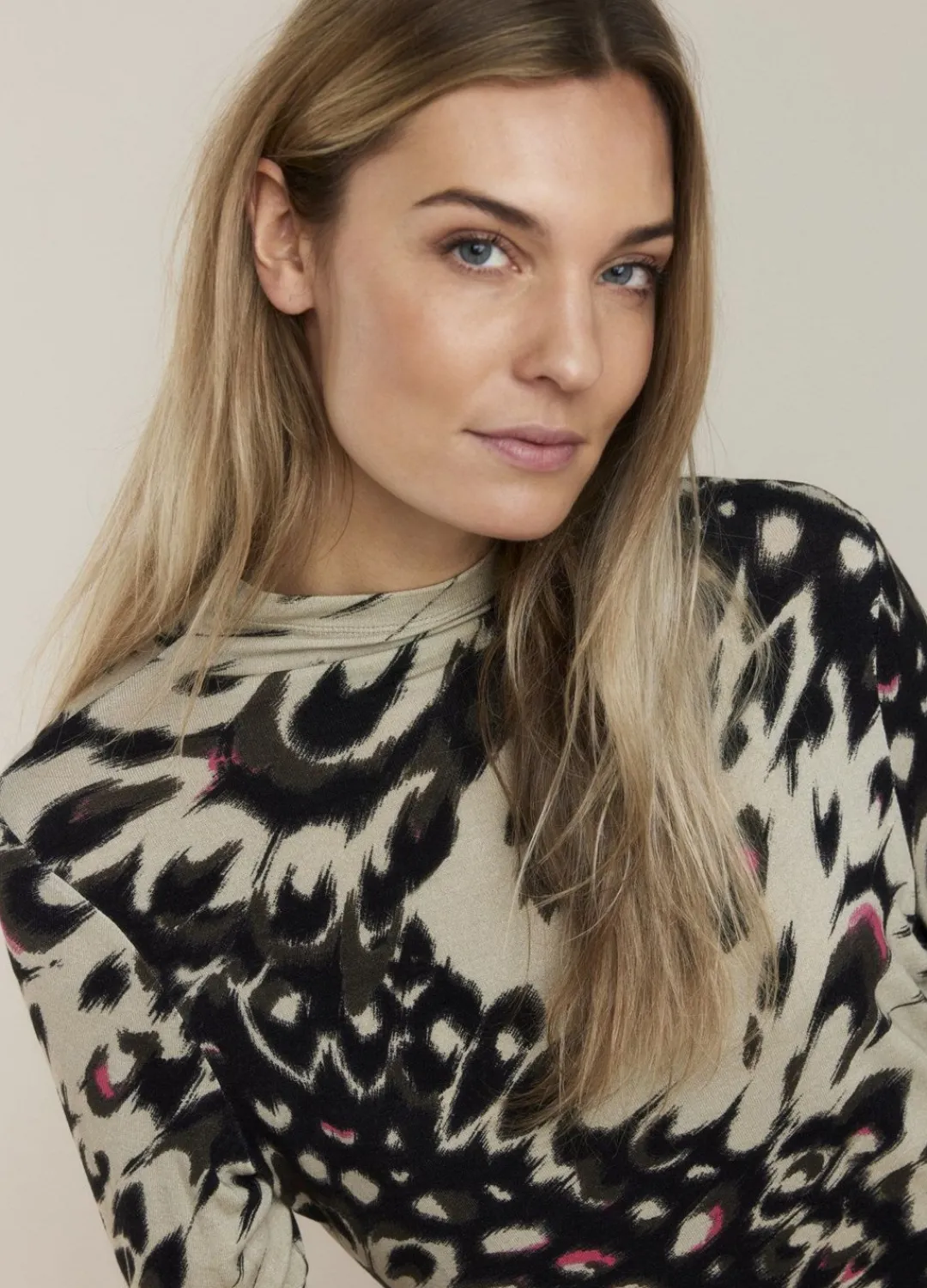 New Summum Stretchy Top With Print Multicolor
