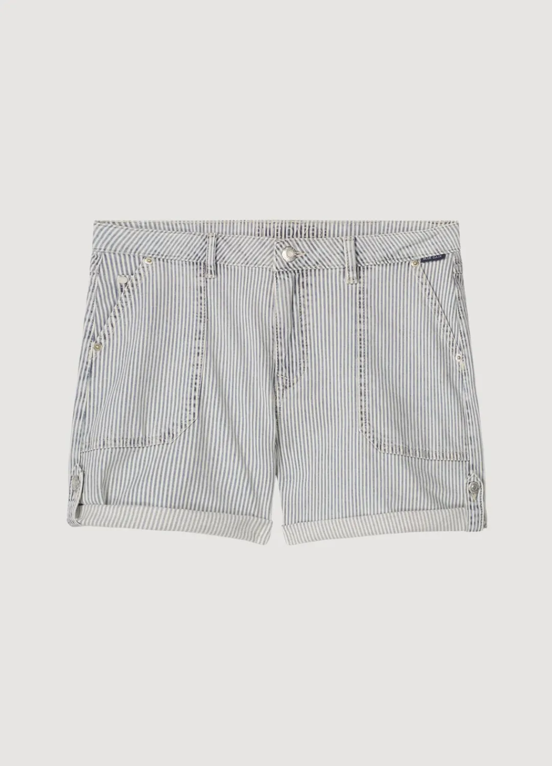 Sale Summum Striped Denim Shorts Blue