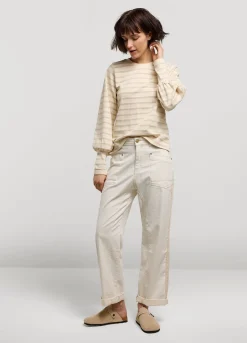 Online Summum Striped Jumper Creme