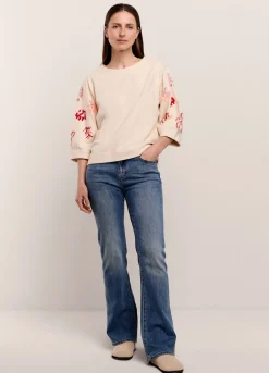 Online Summum Sweatshirt With Sequins Creme