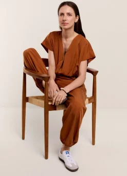 Sale Summum Tencel Jumpsuit Brown