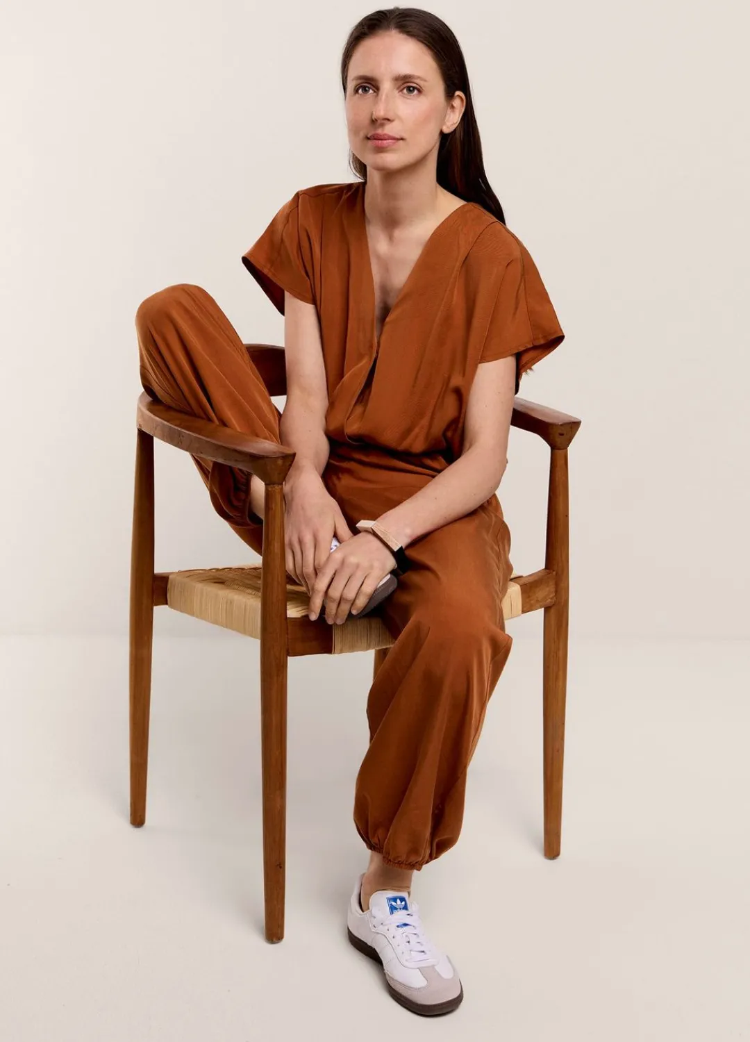 Sale Summum Tencel Jumpsuit Brown