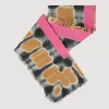 Fashion Summum Thin Paisley Print Scarf Brown