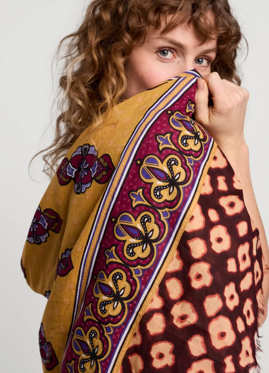 Hot Summum Thin Scarf With Print Red