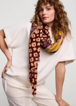 Hot Summum Thin Scarf With Print Red